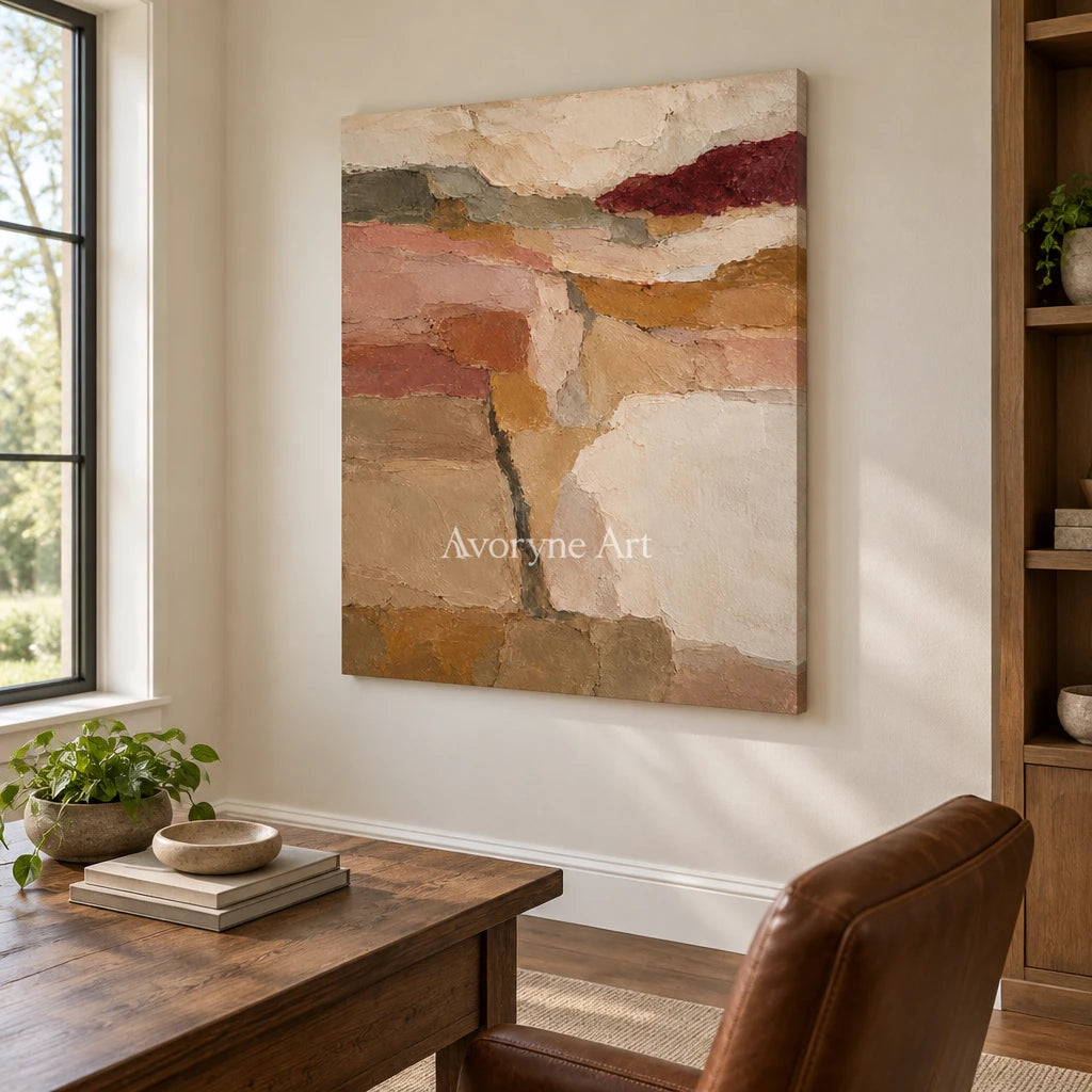 Aster Ridge: Blush Texture Abstract — office frameless
