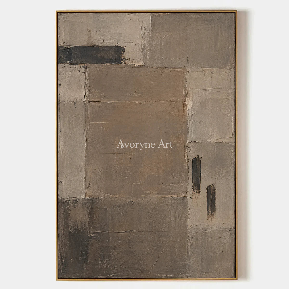Umber Register: Brown Geometric Texture Art — primary