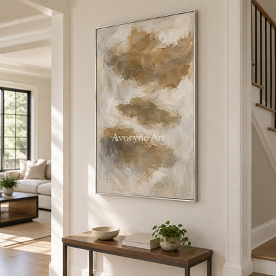 Earthen Drift: Brown Gestural Texture Art — entry silver
