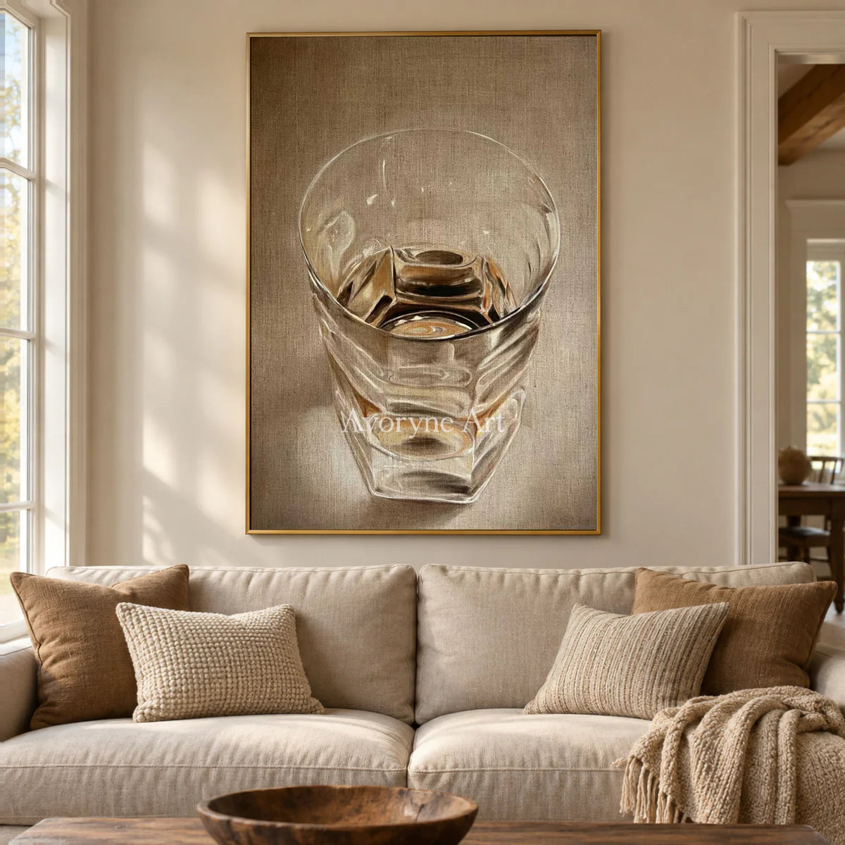 Light in a Tumbler: Brown Glass Tumbler Still Life Wall Art — living gold