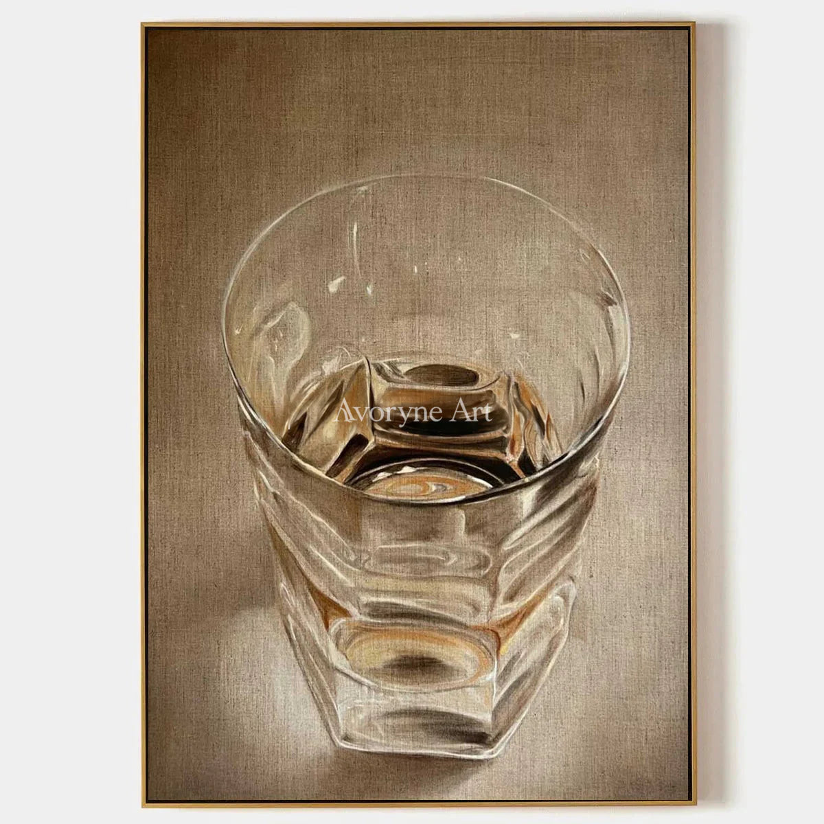 Light in a Tumbler: Brown Glass Tumbler Still Life Wall Art — primary