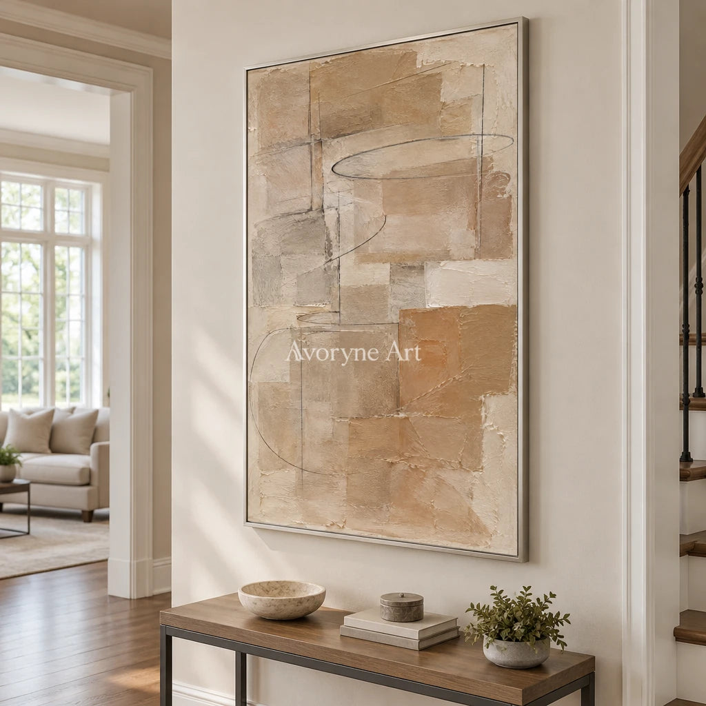 Clay Palimpsest: Brown Layered Abstract Art — entry silver