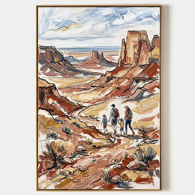 Silver Verse, hand-painted canyon landscape wall art by Diego Morales