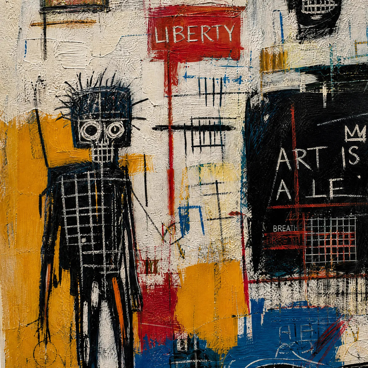City Pulse: Urban Abstract Wall Art - detail
