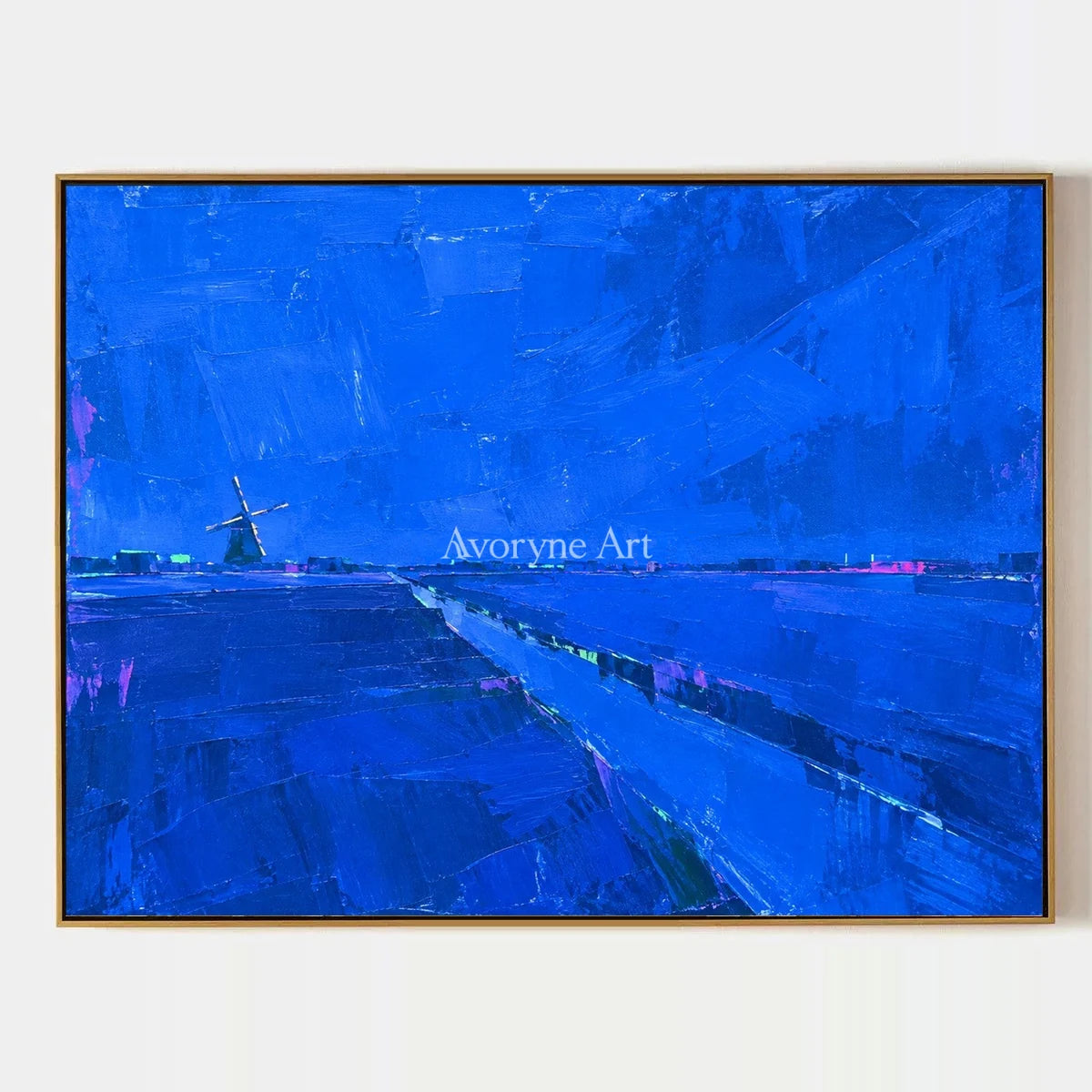 Tender Verse, hand-painted cityscape wall art by Isabelle Marchand