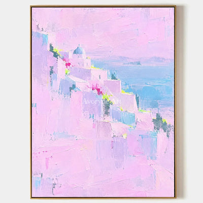 Tender Prelude, hand-painted cityscape wall art by Isabelle Marchand