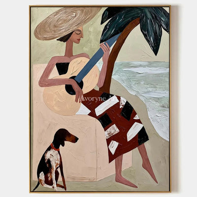 Ivory Winding Memory: Coastal Figure Art — primary