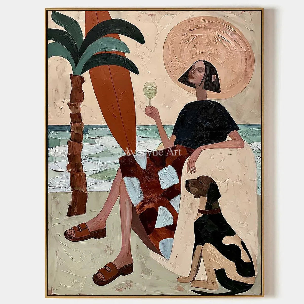 Ivory Winding Solace: Coastal Figure Art — primary