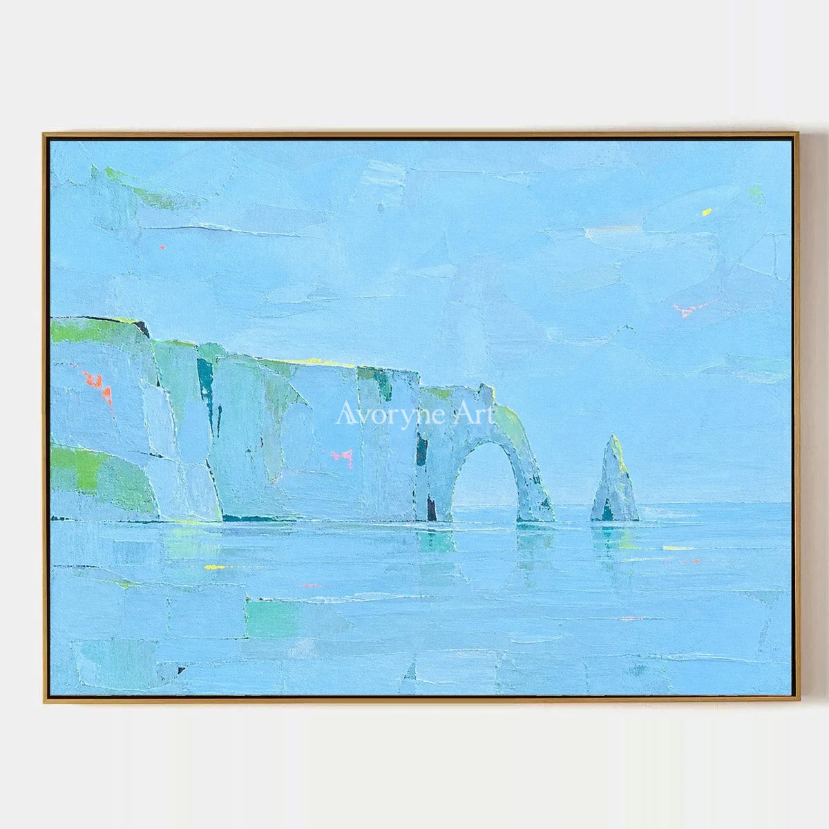 Tender Drift, hand-painted coastal landscape wall art by Rafael Duarte