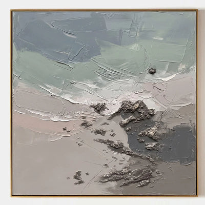 Restful Gesture, hand-painted coastal landscape wall art by Rafael Duarte