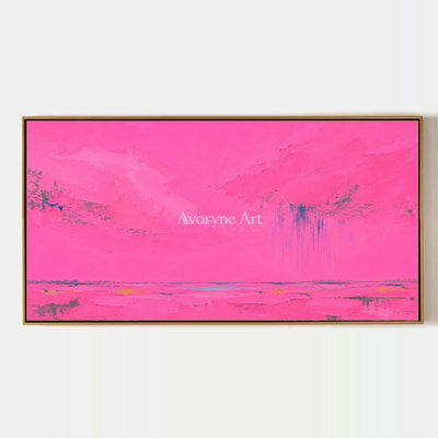 Still Horizon, hand-painted color block landscape wall art by Diego Morales