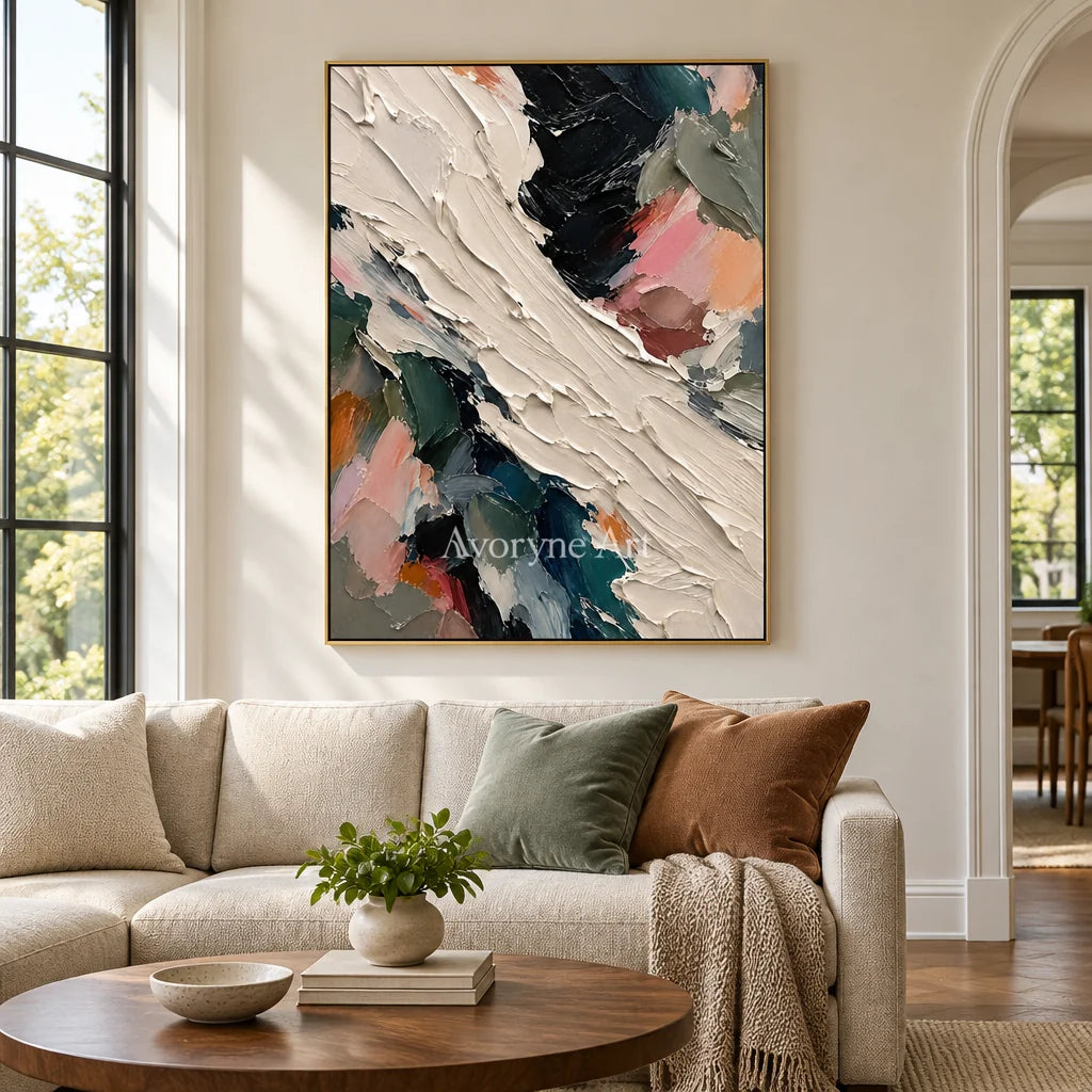 Wild Crossing: Colorful Abstract Impasto Wall Art — living gold