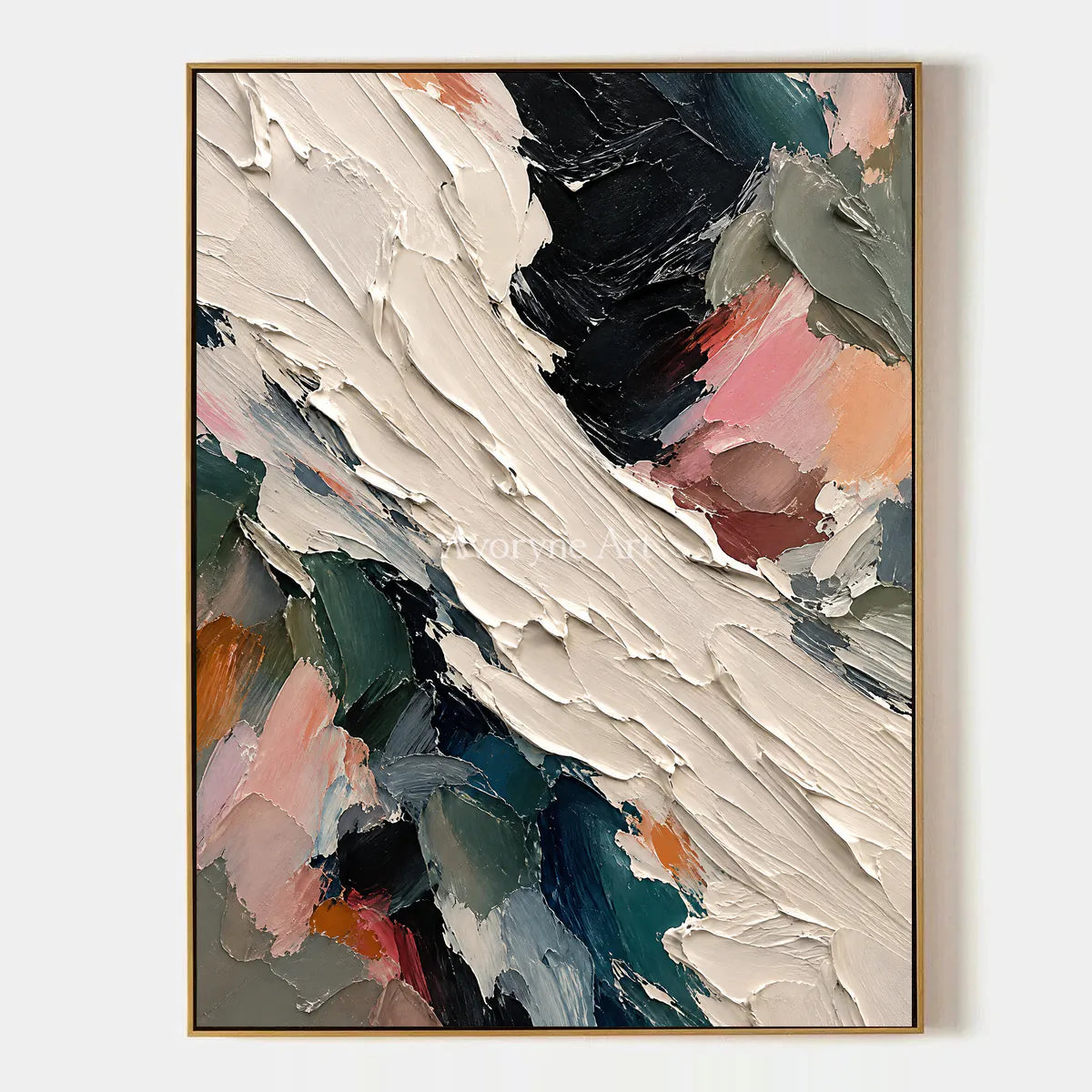 Wild Crossing: Colorful Abstract Impasto Wall Art — primary