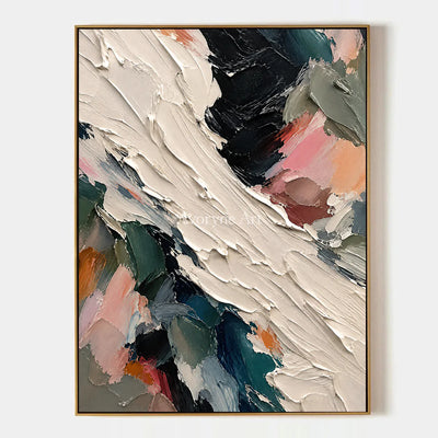 Wild Crossing: Colorful Abstract Impasto Wall Art — primary