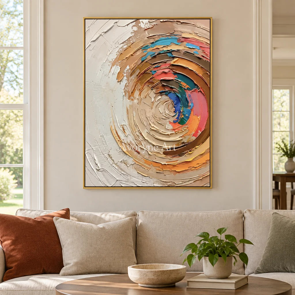 Aster Mist: Colorful Arc Texture — living gold