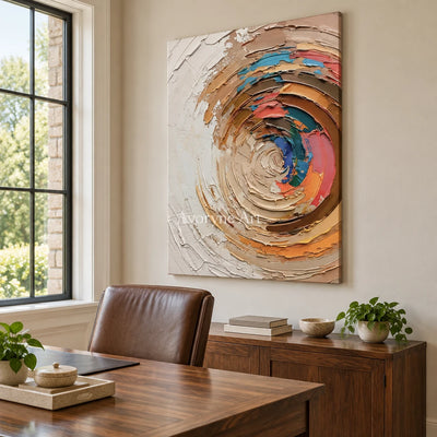 Aster Mist: Colorful Arc Texture — office frameless