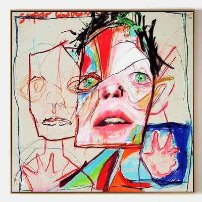 Restful Passage, hand-painted colorful figure wall art by Daniel Kowalski