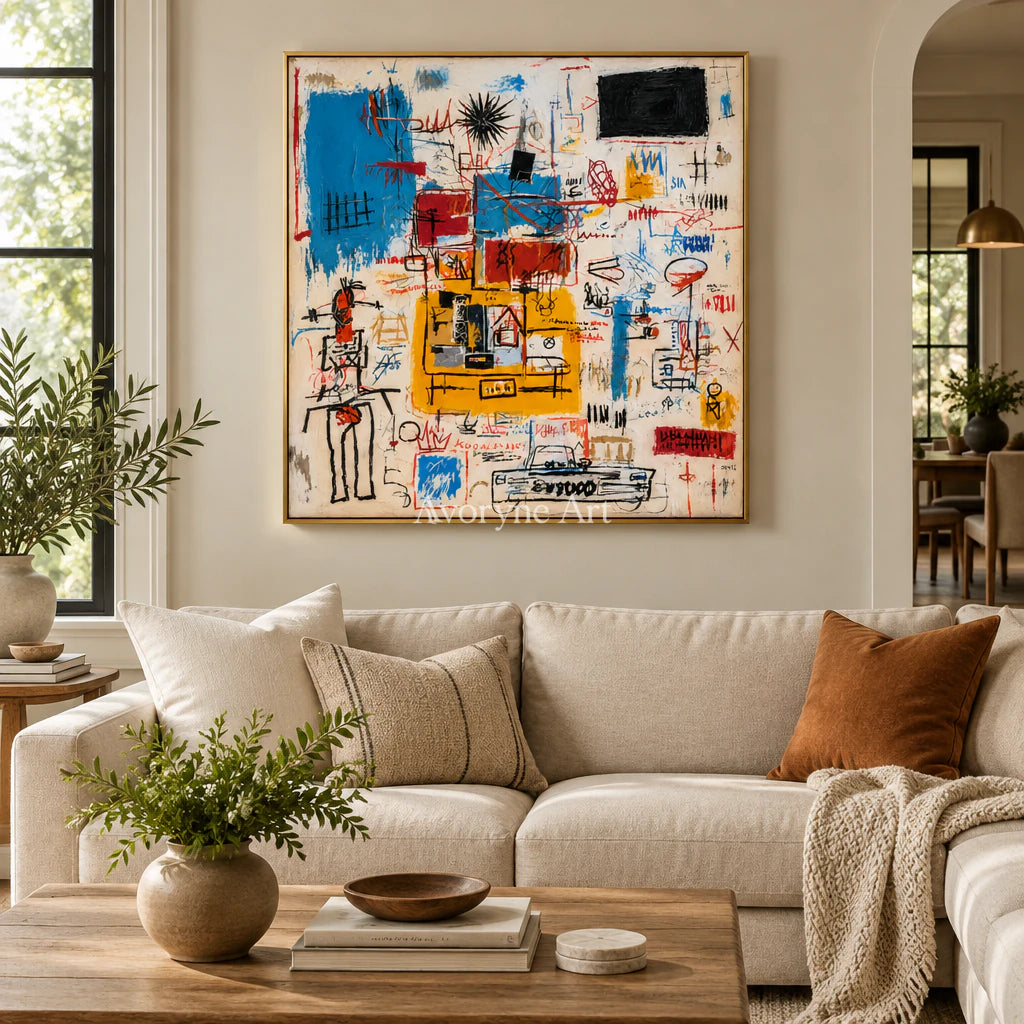 Urban Signal: Colorful Graffiti Abstract Wall Art — living gold