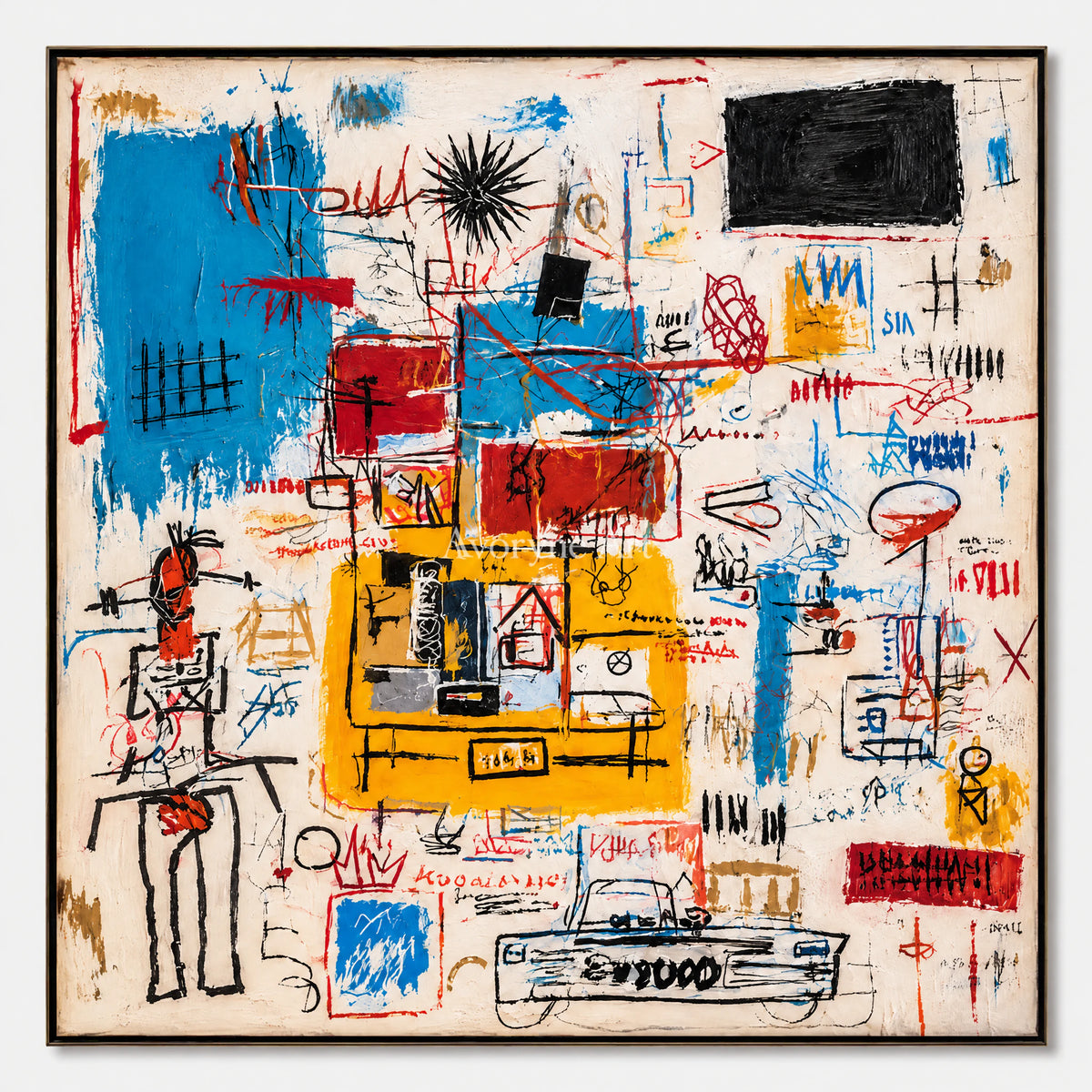 Urban Signal: Colorful Graffiti Abstract Wall Art — primary