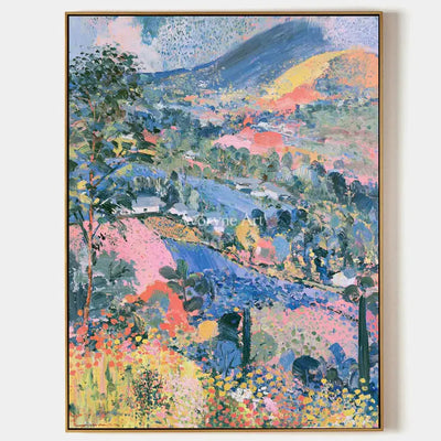 Ivory Winding Verse: Colorful Hillside Art — primary