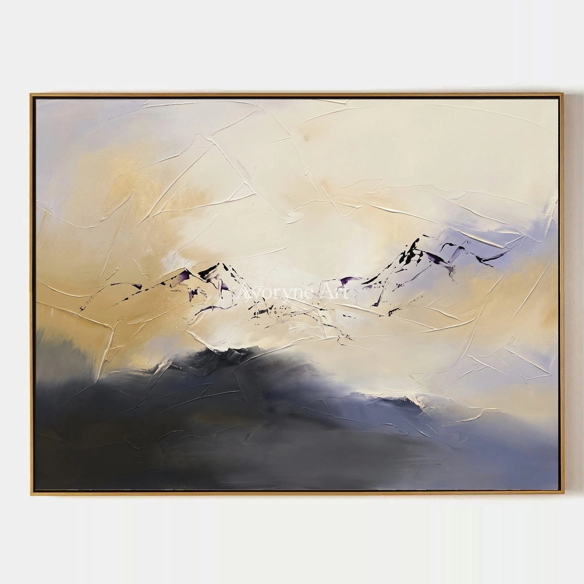 Pale Verse, hand-painted colorful mountain wall art by Hamish McAllister