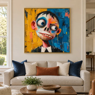 Wide-Eyed Wonder: Colorful Pop Character Wall Art — living gold