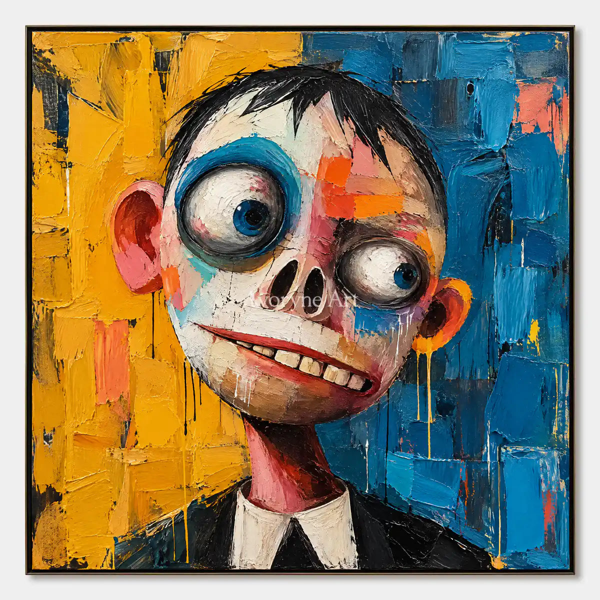 Wide-Eyed Wonder: Colorful Pop Character Wall Art — primary