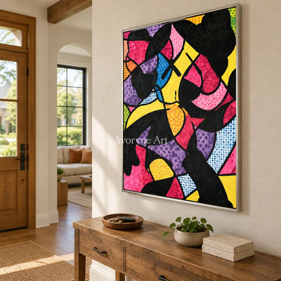 Ivory Tender Meadow: Colorful Pop Face Art — entry silver