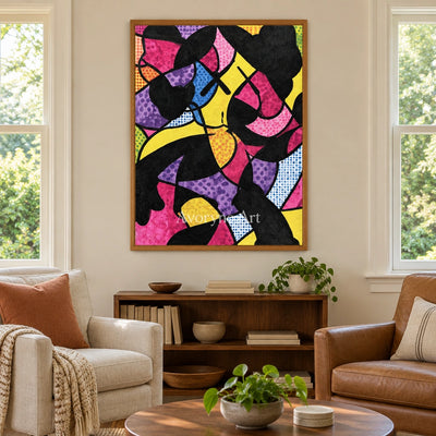 Ivory Tender Meadow: Colorful Pop Face Art — villa wood