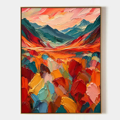 Ember Valley: Colorful Valley Landscape Wall Art — primary