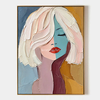 Reverie Muse: Colorful Woman Portrait Wall Art — primary