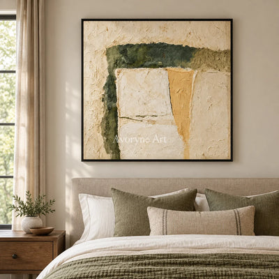 Aster Shore: Cream Color Abstract — bedroom black