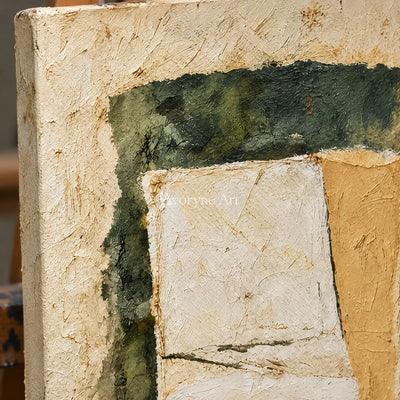 Aster Shore: Cream Color Abstract — detail easel