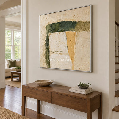 Aster Shore: Cream Color Abstract — entry silver