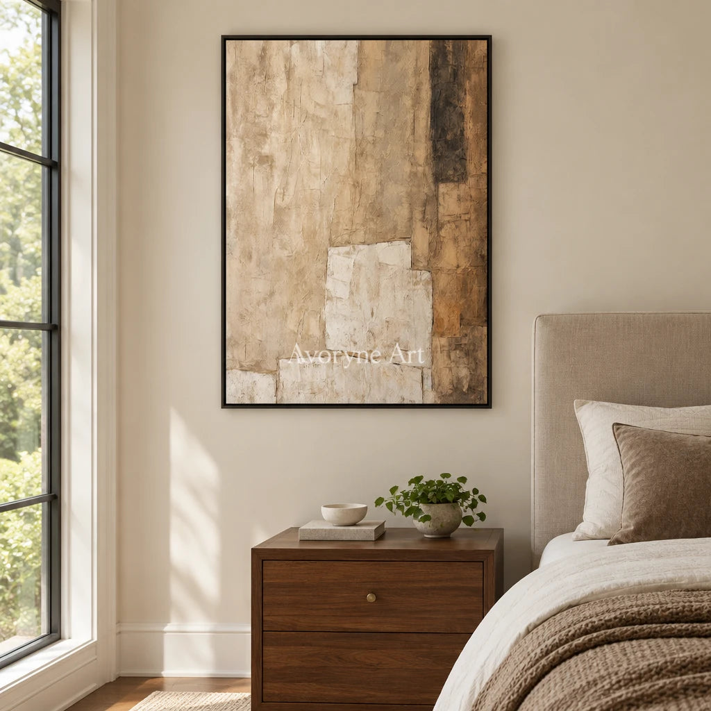 Aster Azure: Cream Layered Relief — bedroom black