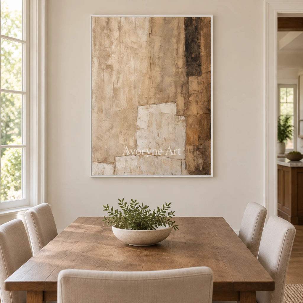 Aster Azure: Cream Layered Relief — dining white