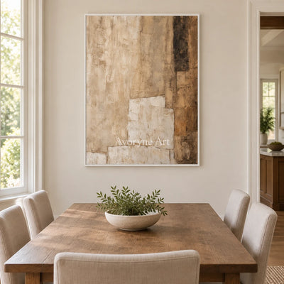 Aster Azure: Cream Layered Relief — dining white