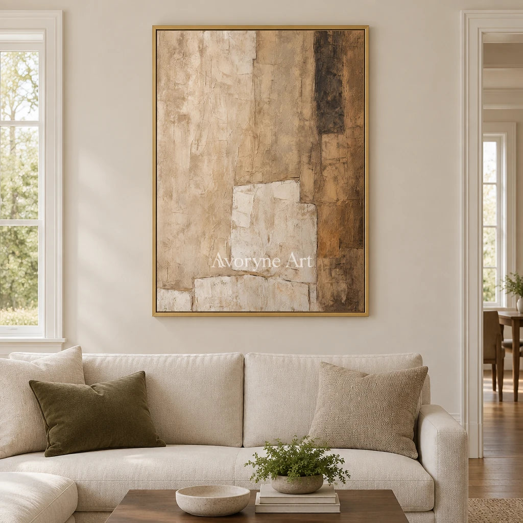 Aster Azure: Cream Layered Relief — living gold