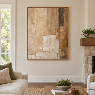 Aster Azure: Cream Layered Relief — villa wood