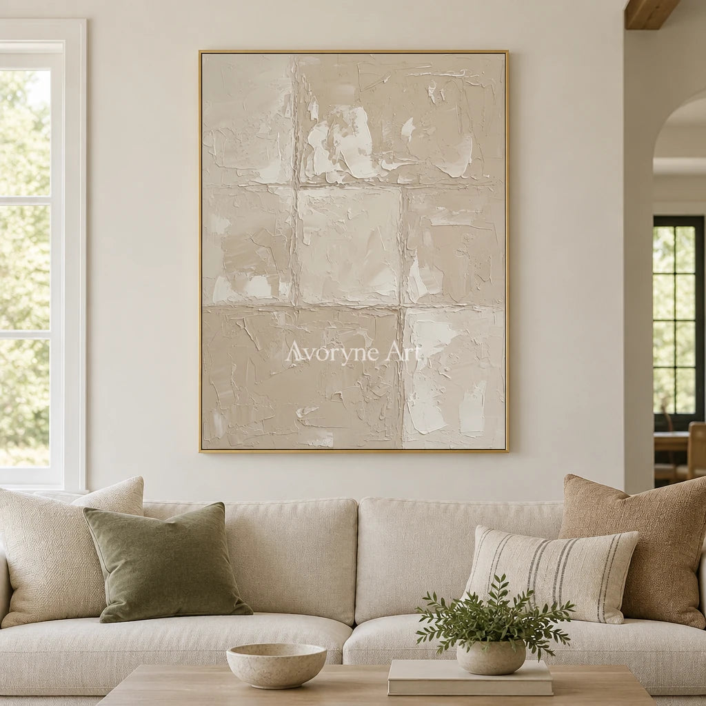 Aster Ochre: Cream Layered Relief — living gold
