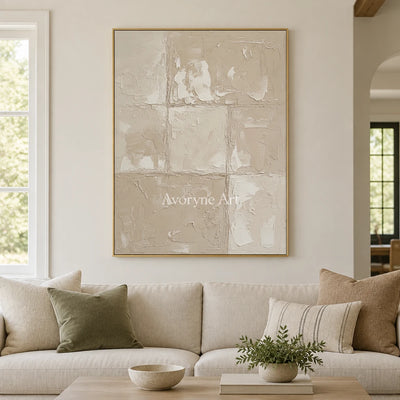 Aster Ochre: Cream Layered Relief — living gold