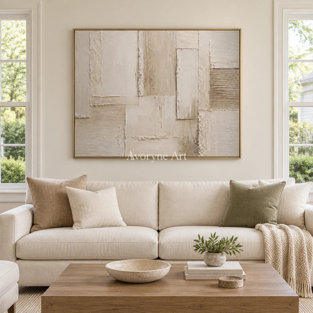 Aster Field: Cream Layered Relief — living gold
