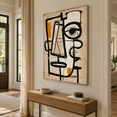 Ivory Winding Passage: Cubist Face Art — entry silver