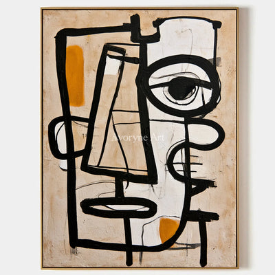 Ivory Winding Passage: Cubist Face Art — primary