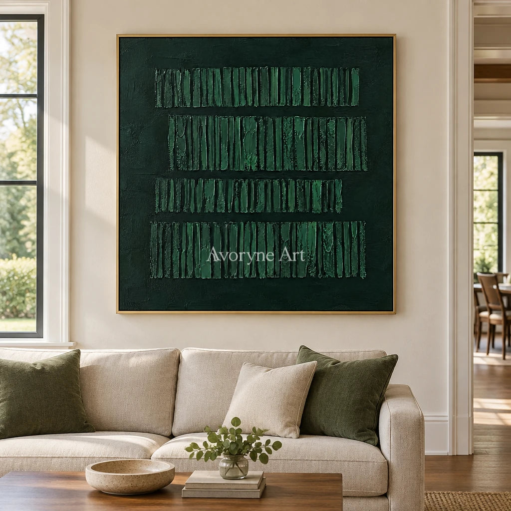 Forest Registers: Dark Green Textured Art Wall Art — living gold