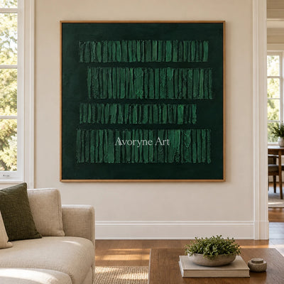 Forest Registers: Dark Green Textured Art Wall Art — villa wood