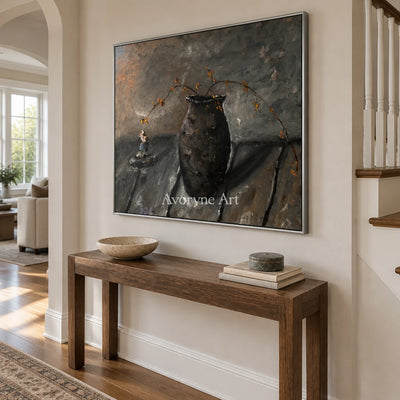 Aster Balance: Dark Vessel Still Life — entry silver