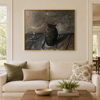 Aster Balance: Dark Vessel Still Life — living gold