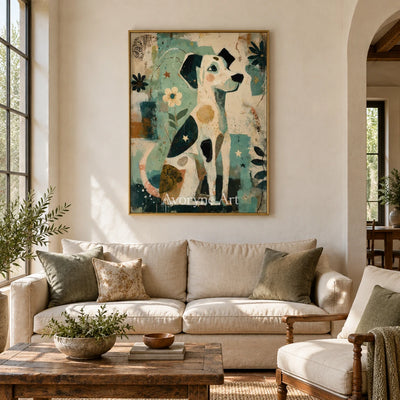 Ivory Amber Current: Decorative Dog Art — living gold