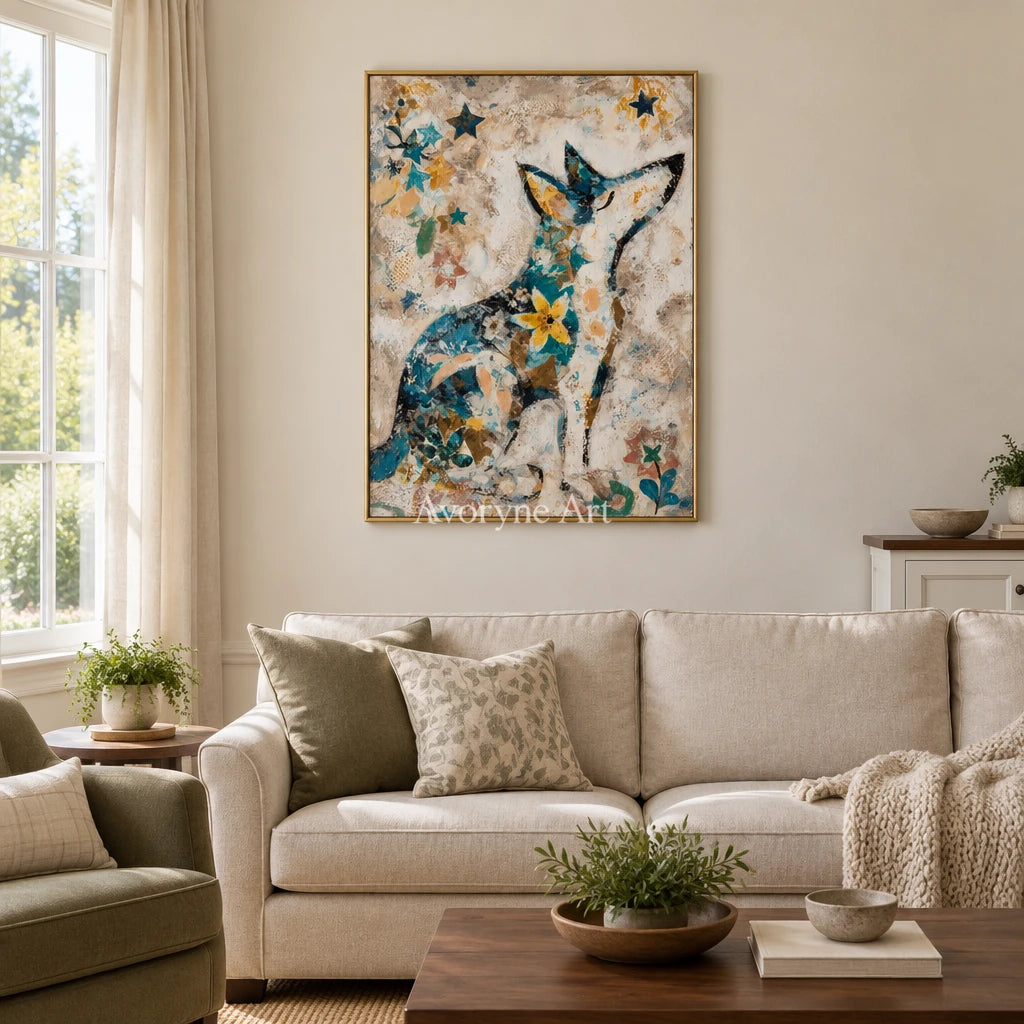 Ivory Amber Gesture: Decorative Dog Art — living gold